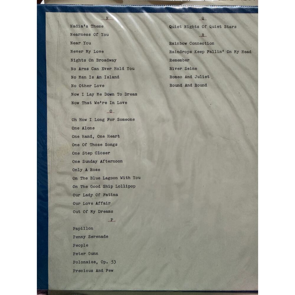 Vintage Album Collection of Songs Alphabetic (N-R) Titles 30+ Sheet Music Songs